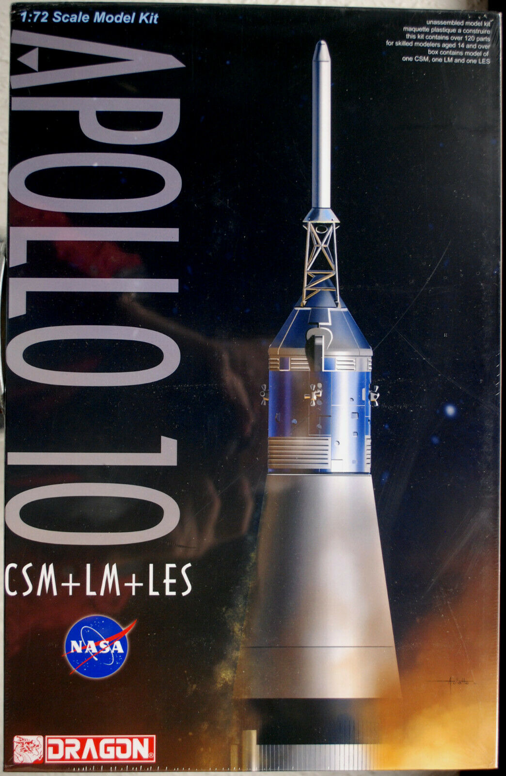1969 Apollo 10 CSM + LM + LES 1:72 Dragon 11003