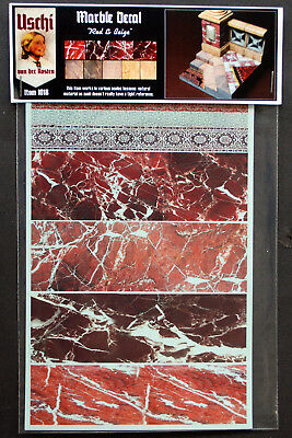 Uschi van der Rosten 1018 Decals Marble Red & Beige Marmor