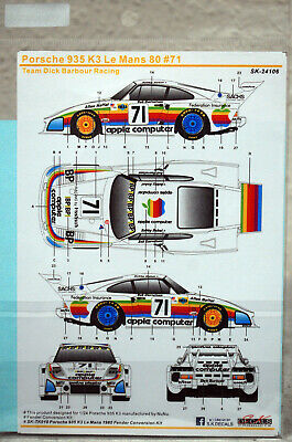 DecalCas SK24106 Porsche 935 K3 LeMans 1980 Dick Barbour Racing 1:24