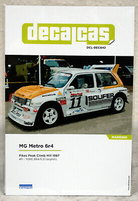 DecalCas DCL-DEC042 MG Metro 6r4 1987 Pikes Peak Climb Hill1:24