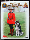16008 ICM Worlds Guards RCMP Female Officer with dog 1:16 neu 2018