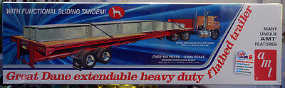 Great Dane extendable Flatbed Trailer 1:25 AMT 1111 wieder neu 2018