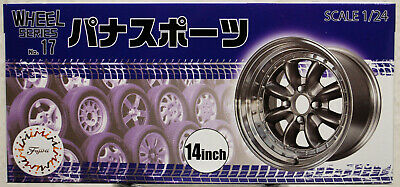 Fujimi 193588 Felgen Pana Sports 14 Zoll inkl. Reifen Advan HF 1:24  #N17