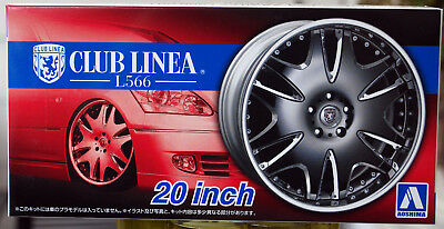 Aoshima 053850 Felgen Club Linea L 566  20 Zoll inkl. Reifen 1:24 # 52
