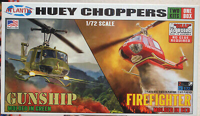 Atlantis 1026 Bell Uh 1B Huey Gunship Firefighter Helicopter 1:72