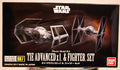 Bandai 214502 Star Wars 007 Tie Advanced & Tie Fighter Set 1:144