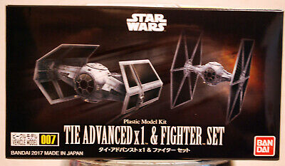 Bandai 214502 Star Wars 007 Tie Advanced & Tie Fighter Set 1:144