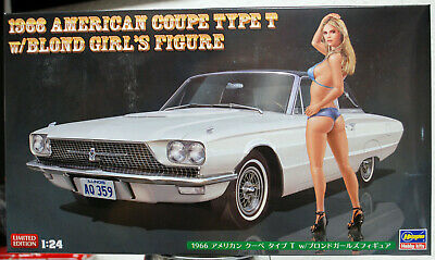 1966 Ford Thunderbird Coupe Type T mit Figur 1:24 Hasegawa 52241 wieder neu 2020