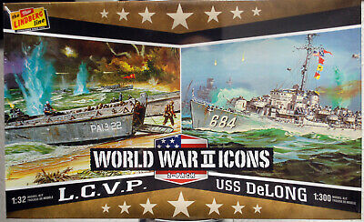 USS DeLong DE 684 1:300 & LCVP 1:32 Lindberg 440