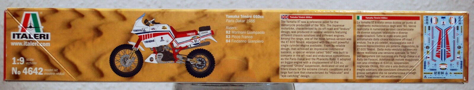 1986 Yamaha Ténéré 660 CC Paris - Dakar 1:9  Italeri 4642