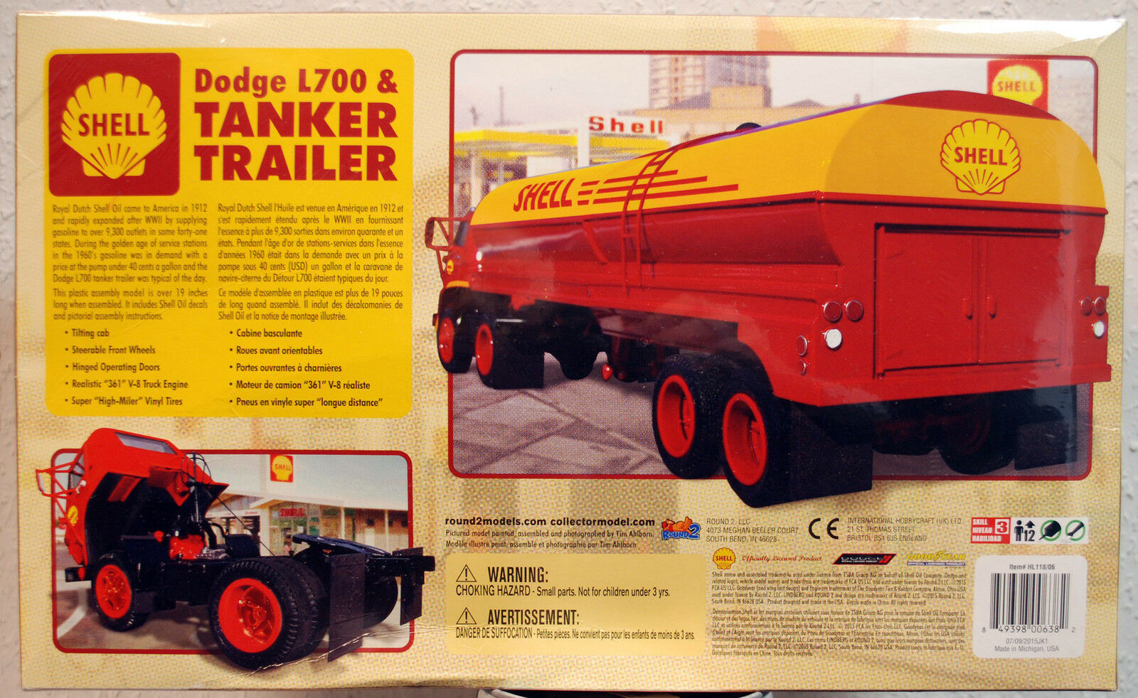 1969 Dodge L 700 & SHELL Skelly Tanker Trailer Tankauflieger 1:25 Lindberg 118