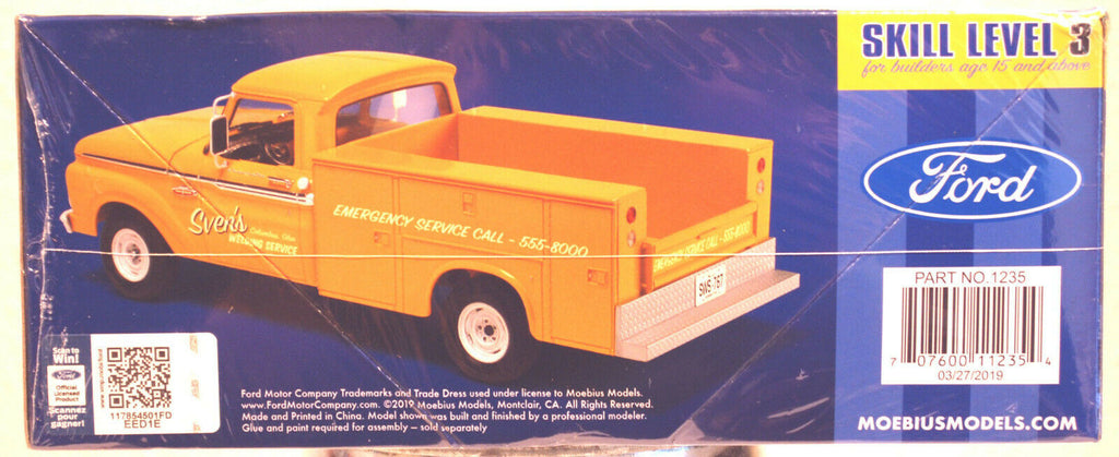 Moebius 1235 1965 Ford F -100 Service Truck Pickup 1:25