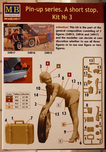24017 Master Box Pin Up Series a short stop No.3 Figurenbausatz 1:24 neu 2016