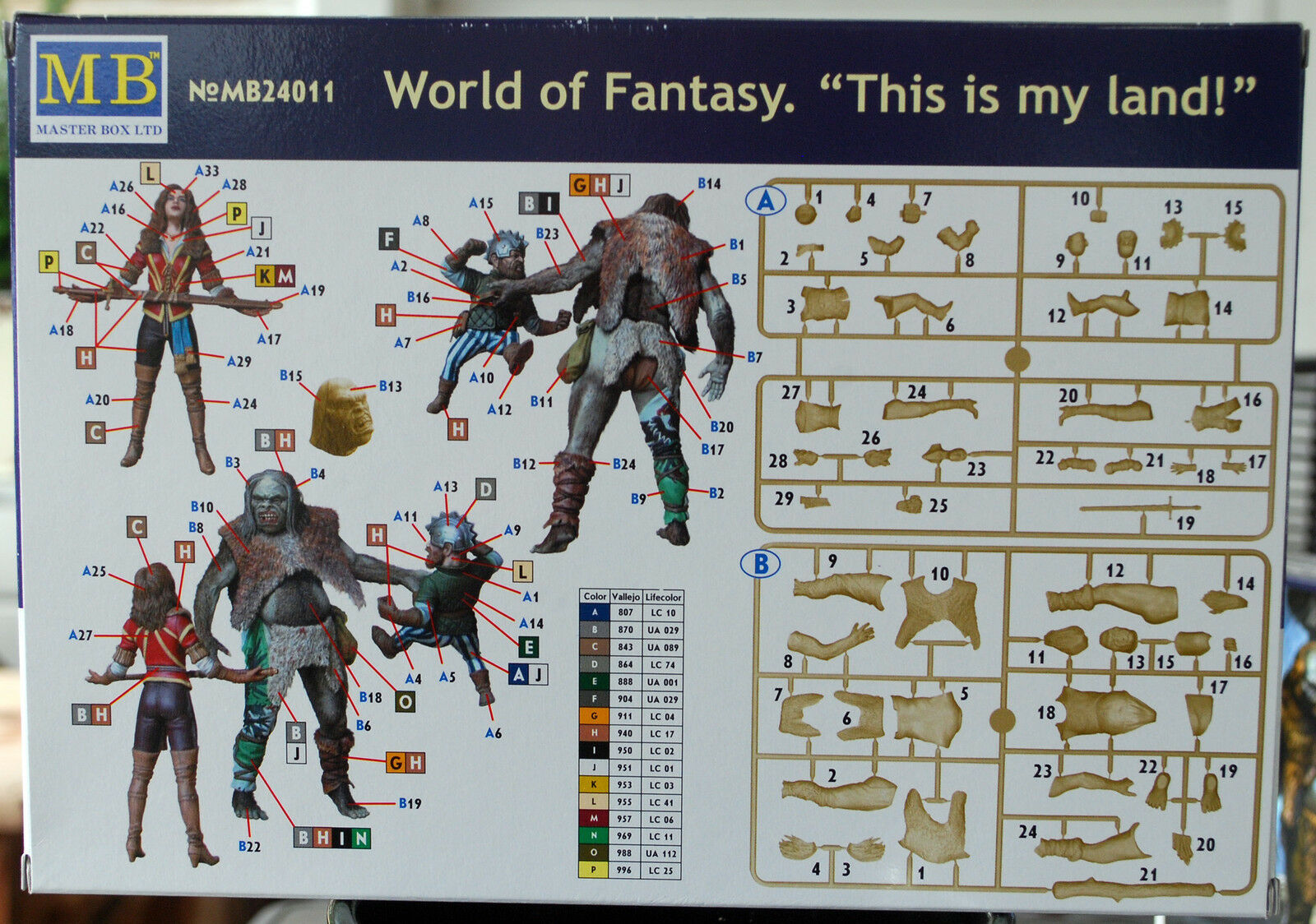 24011 Master Box WoF This is my Land Figurenbausatz 3 Figuren, 1:24