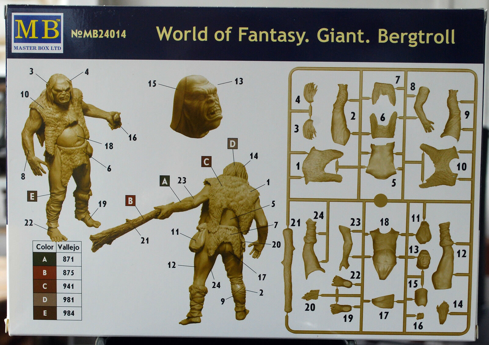 24014 Master Box WoF Figurenbausatz Bergtroll, Riese, Giant, 1:24