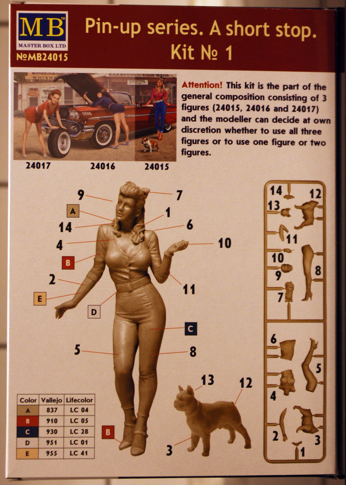 24015 Master Box  Pin Up Series a short stop No.1 Figurenbausatz 1:24 neu 2016