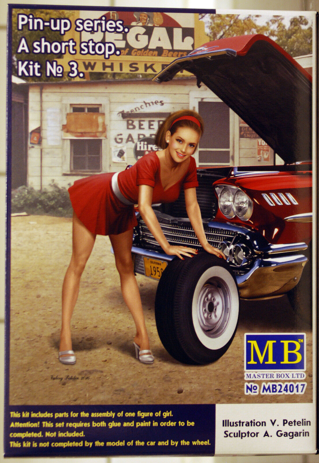 24015B Master Box Pin Up Series a short stop alle drei Bausätze 1:24 neu 2016