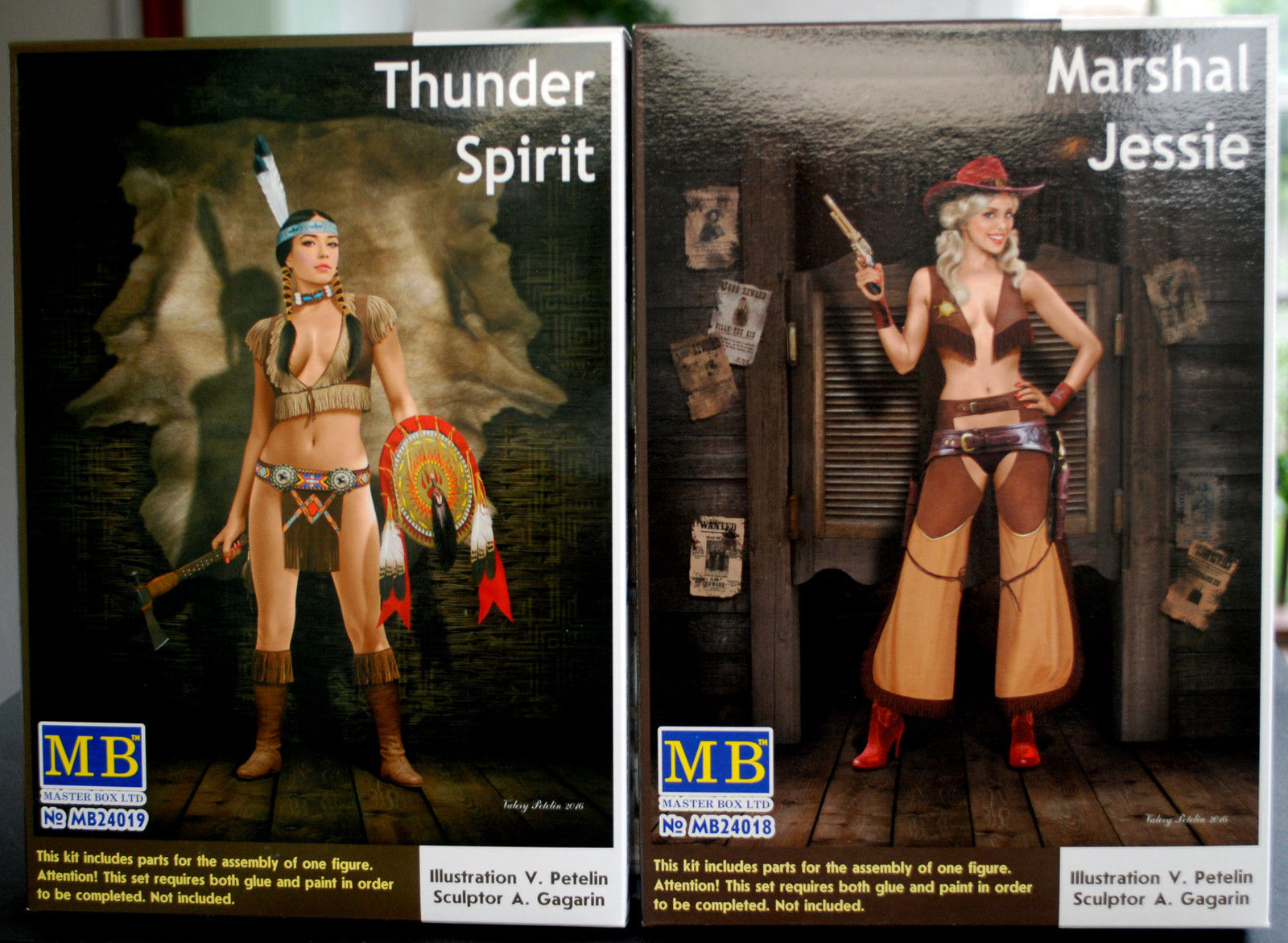 24018B Master Box Pin Up Series Thunder Spirit & Marshal Jessie 1:24 neu 2016