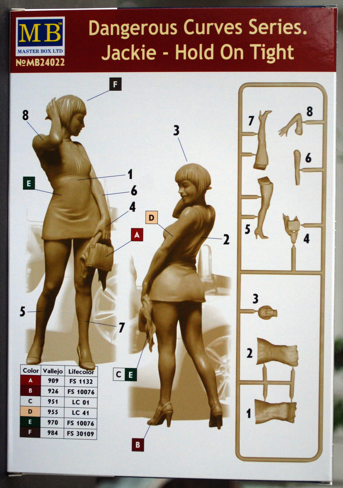24022 Master Box Dangerous Curves Jackie Hold on Figurenbausatz, 1:24, neu 2017