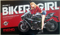 Meng SPS074 Biker Girl Motorrad Fahrer Blond Girl 1:9 Neu 2021