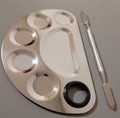 Farbpalette Mischpalette Edelstahl inkl kleinem Spachtel