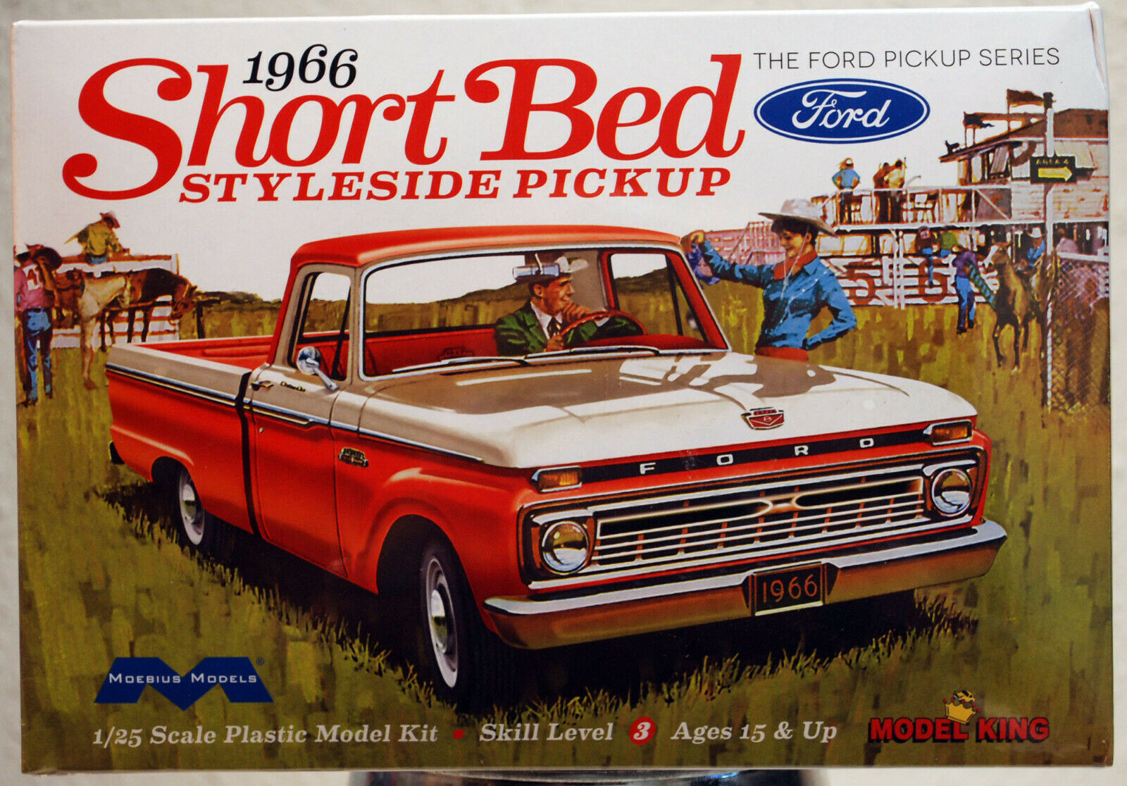 1966 Ford F Series Short Bed Styleside Pickup 1:25 Moebius 1233 Model King