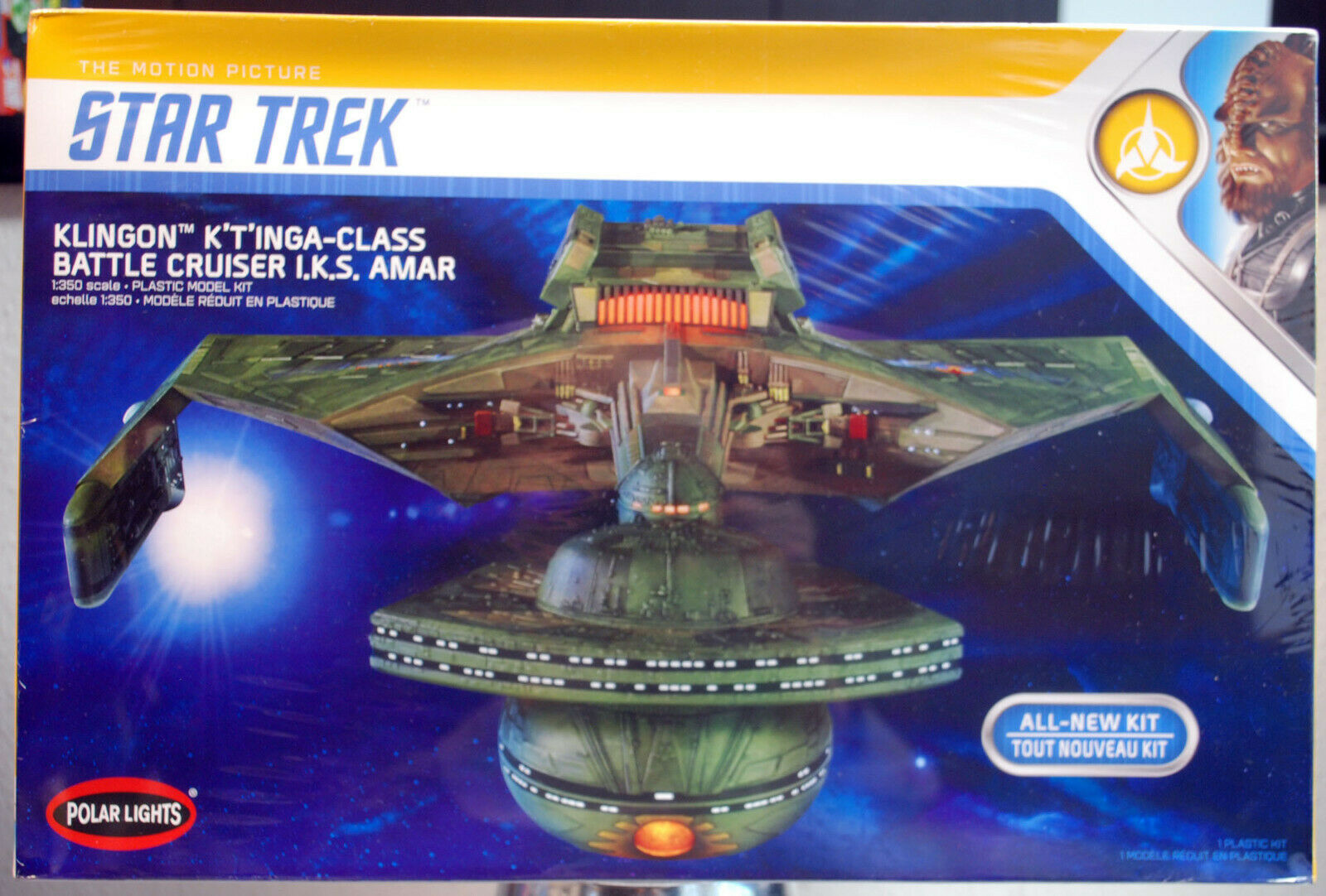 Star Trek Klingon K`TÌnga Class I.K.S. Amar Battle Cruis 1:350 Polar Lights 950