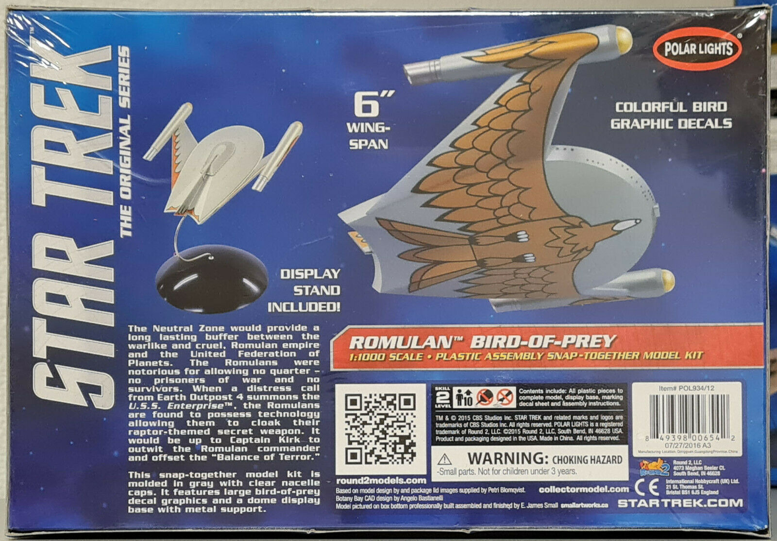 Polar Lights 934 Star Trek Romulan Bird of Prey 1:1000