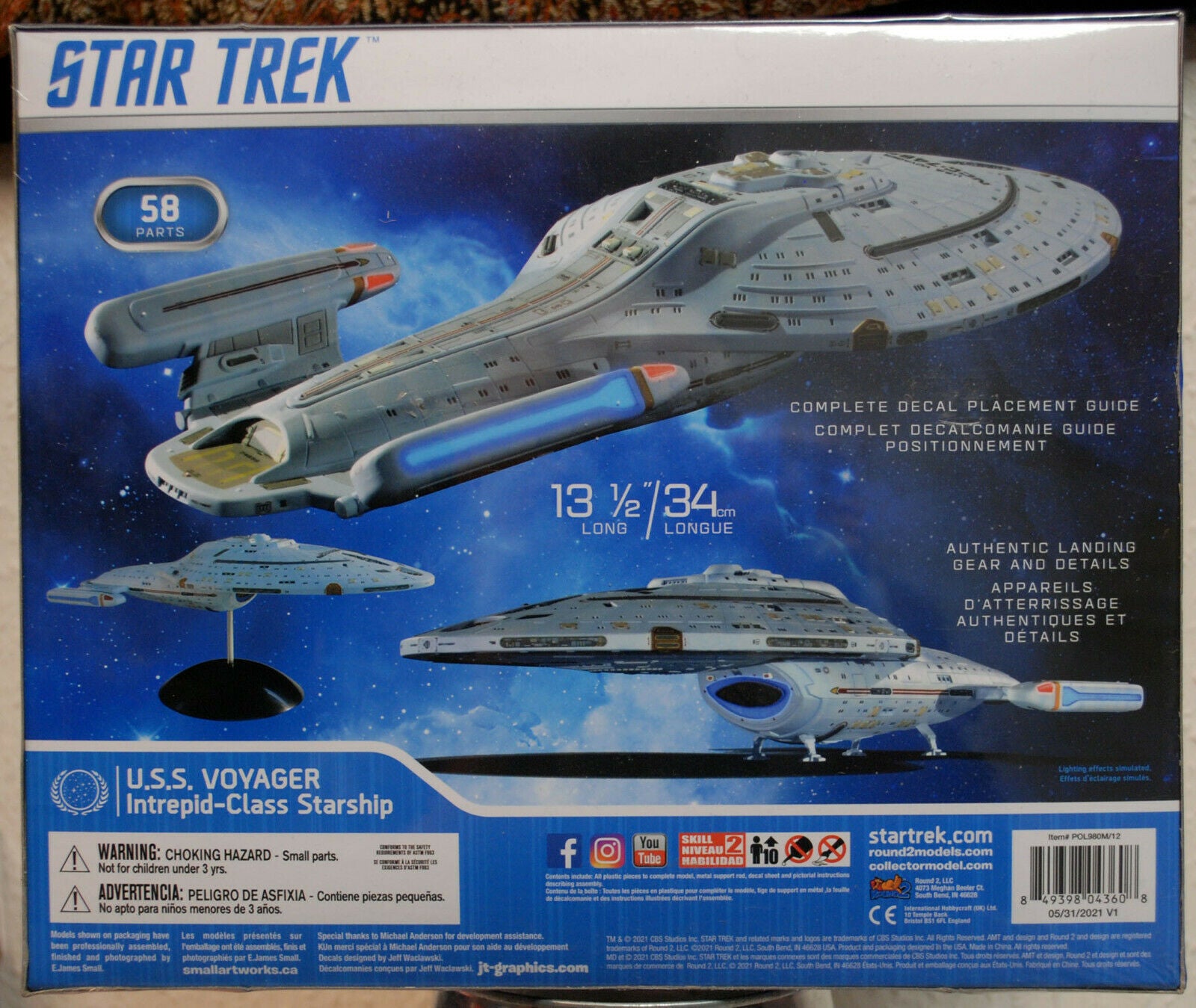 Polar Lights 980 Star Trek USS Voyager NCC - 74656 1:1000 Snap Kit neu 2021