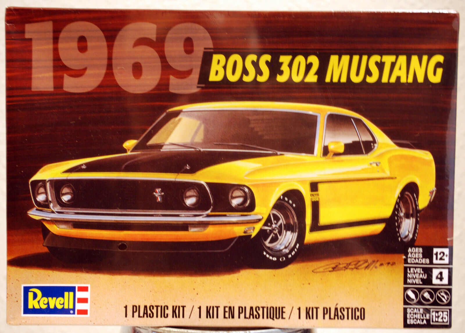 Revell 4313 1969 Ford Mustang Boss 302 1:25 wieder neu 2019 USA muscle car