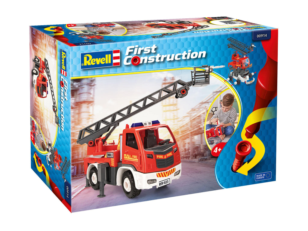 Revell 914 First Construction  Rennwagen mit Rückziehmotor Rallye Car rot