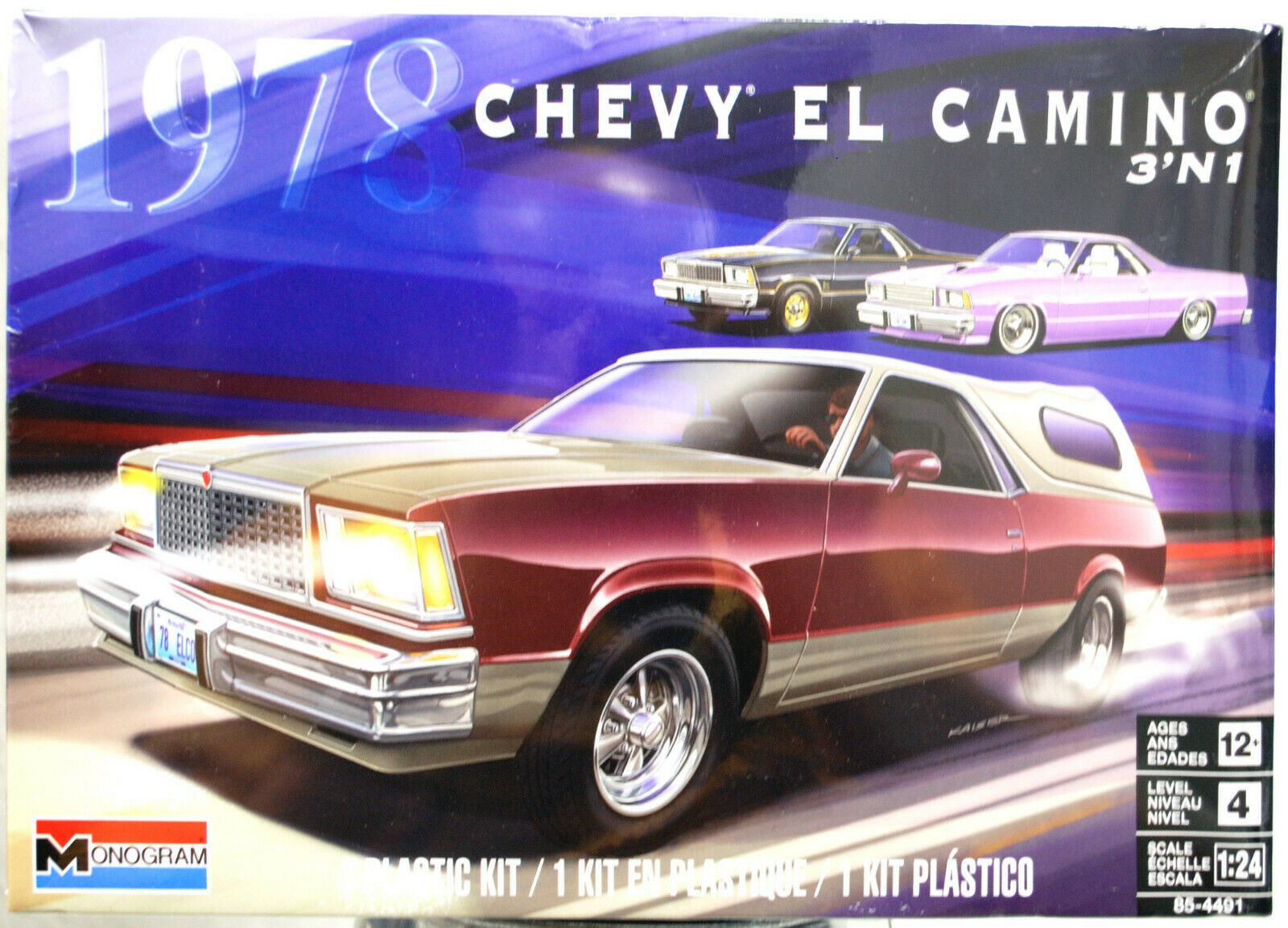 Revell Monogram 4491 1978 Chevrolet El Camino 3´n1 1:25 USA Bausatz muscle car