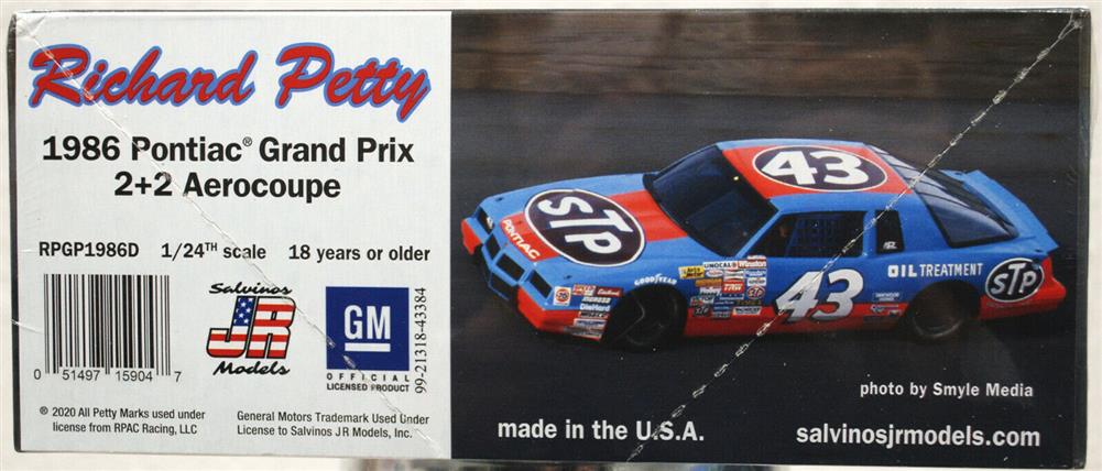 1986 Pontiac Grand Prix Aerocoupe # 43 Richard Petty 1:25 Salvinos JR 159047