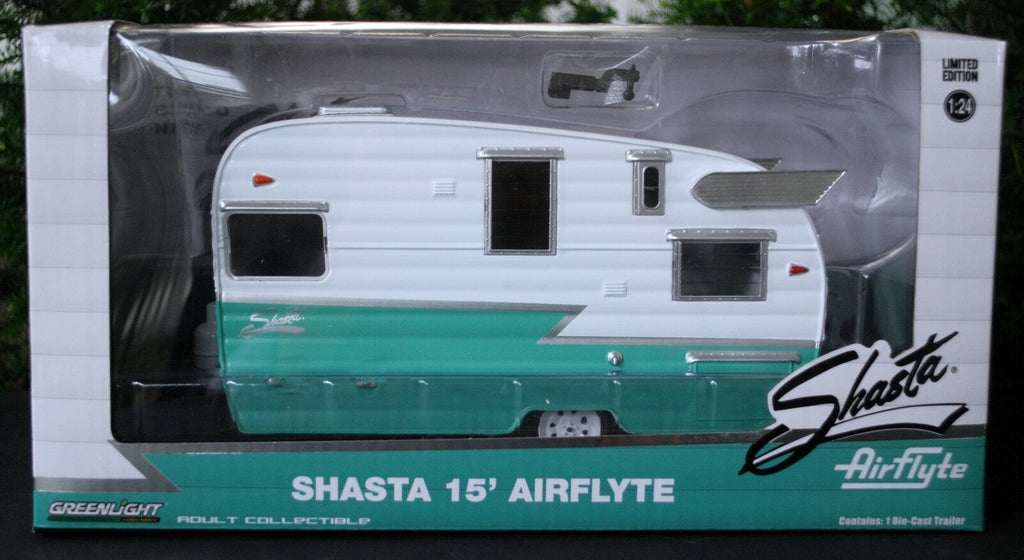 1961 Shasta Airflyte 15`Camping Trailer Camping Anhänger 1:24, Green Light 18225