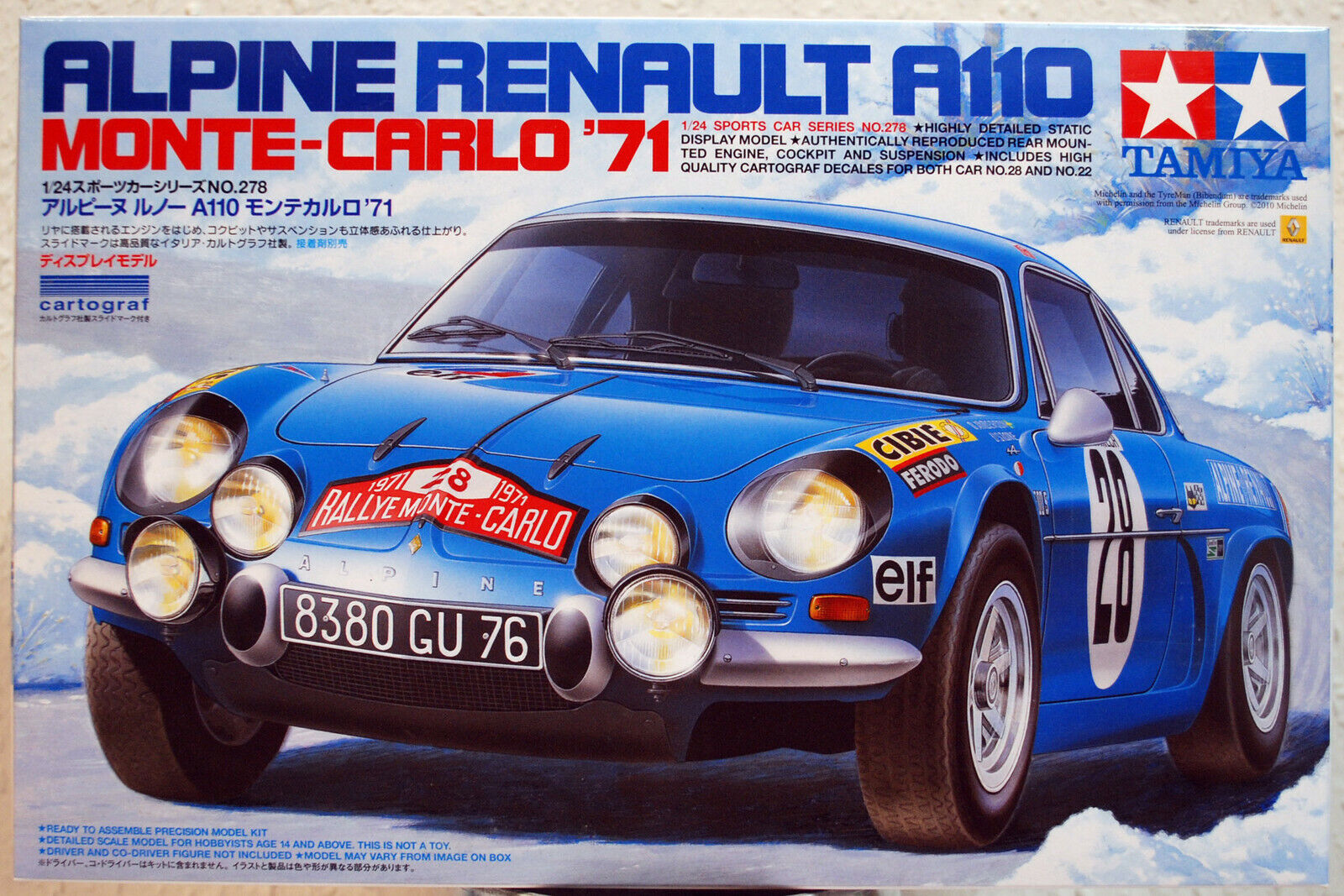 1971 Renault Alpine A 110 1600S Rallye Monte Carlo 1:24 Tamiya 24278