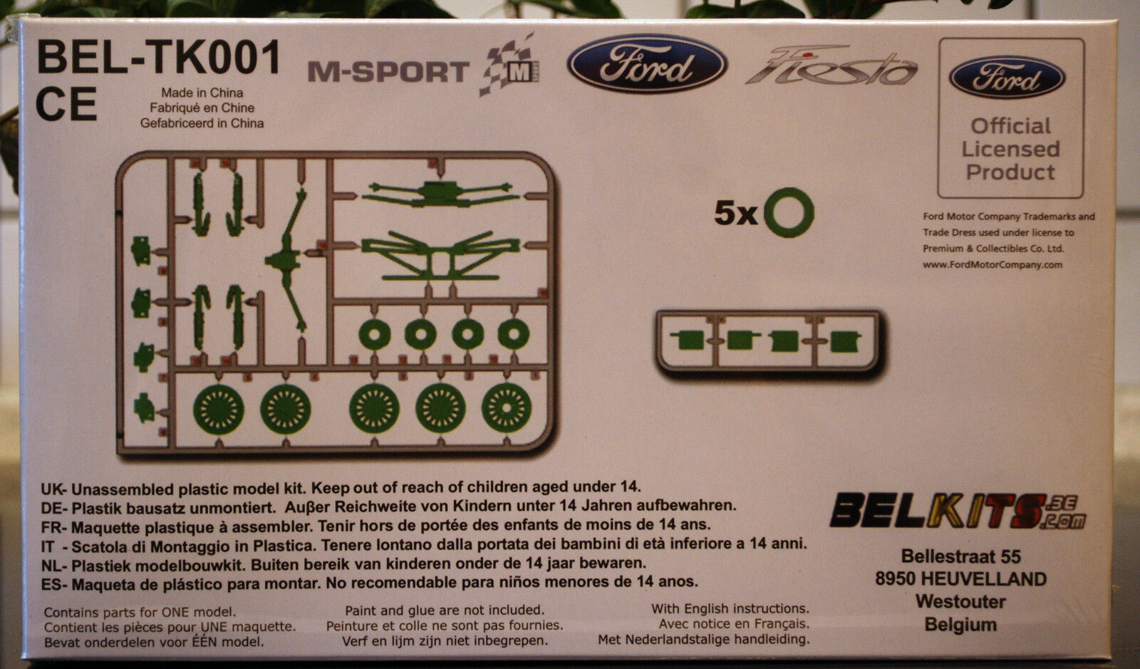 Belkits 002 + tk001 SET 2010 Ford Fiesta S 2000 WRC Rallye + Upgrade Set 1:24